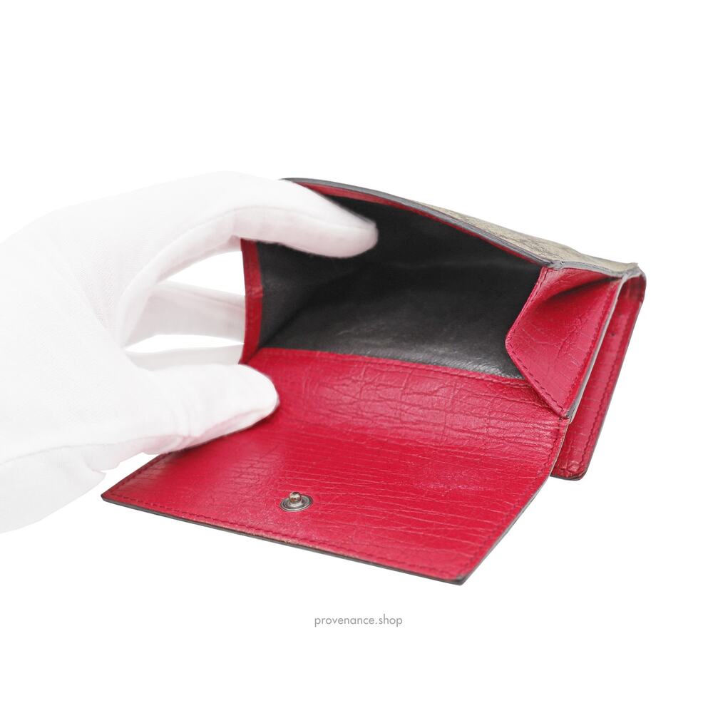 🔴 Gucci Trifold Wallet - GG Supreme Pink - Picture 6 of 9